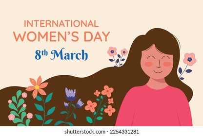 International women's day vector illustration.