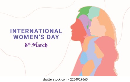 International women's day vector illustration.