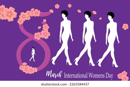 International women's day vector illustration.