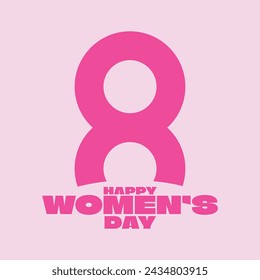 International Women's Day Vector Illustration Icon 8 March World Women's Day Vector