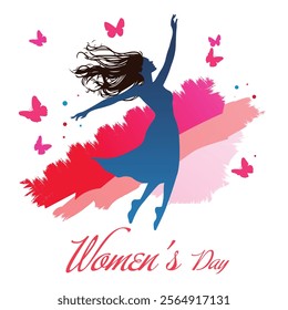 International Women's Day vector illustration. Celebrate Strength, Beauty, Empowerment, Freedom, and Joy, banner, Women's Day Poster.