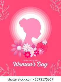 International Women's Day Vector illustration of diverse cartoon women