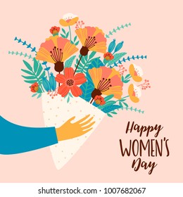 International Women's Day. Vector template for card, poster, flyer and other users