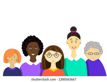 International Women's Day. Vector template  for card, poster, flyer and other 