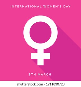 International Women's Day. Vector Template for Women's Day Social Media Post, Card, Banner etc