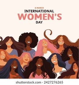 Día Internacional de la Mujer. Plantillas vectoriales para tarjeta, póster, volante y otros usuarios