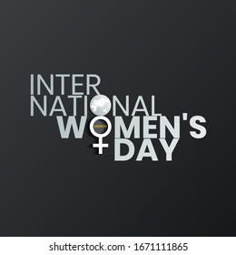 International women's day vector with typography