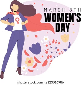 International Women's Day. Women In Leadership, Woman Empowerment, Gender Equality Concepts. Crowd Of Women Of Diverse Age, Races And Occupation. Vector Horizontal Banner.