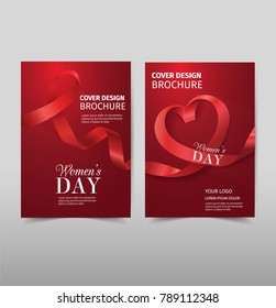  International Women's Day.Cover design template for banner annual report and presentation business lay out.Vector illustration