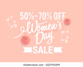 International Womens Day,Sale Banner or Sale Poster Background.