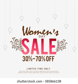 International Women's Day,Sale Banner or Sale header Background.