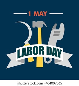 International Worker and Labor May Day. Design Template Vector Illustration