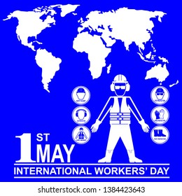 international workers' day, banner illustrator