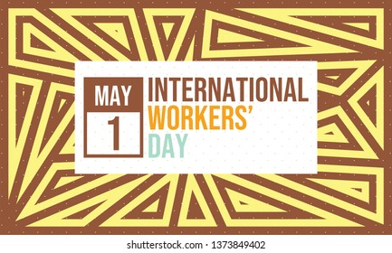 International Workers' Day. Celebrate at 1 May. Abstract Banner Background