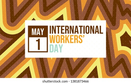 International Workers' Day. Celebrate at 1 May. Abstract Banner Background