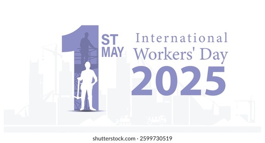 International workers day or Happy Labour day vector illustration with workers. labor day and may day celebration