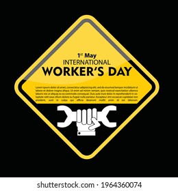  International Worker's Day, poster and banner vector
