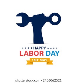 International Workers Day safe and healthy working vector illustration. Employee freedom awareness vector template for banner, card, background.