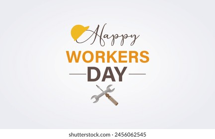International Workers Day safe and healthy working vector illustration. Employee freedom awareness vector template for banner, card, background