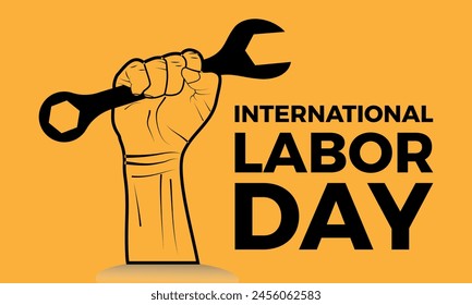 International Workers Day safe and healthy working vector illustration. Employee freedom awareness vector template for banner, card, background.