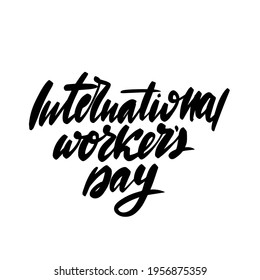 International Workers Day. Simple modern design. Vector stock illustration isolated on white background. 