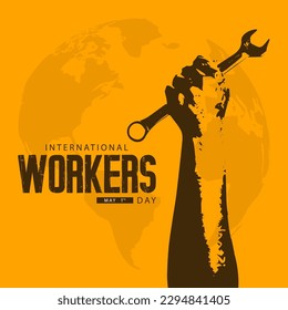 international workers day. Vector illustration. Celebrated every year on the 1st of may. Suitable for templates, greeting cards, banners etc