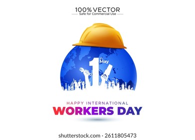 International Workers Day or World Labour Day 1st May Drawing Illustration.