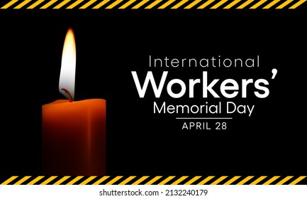 International Workers Memorial Day Is Observed Every Year On April 28, Vector Illustration