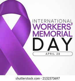 International Workers Memorial Day Is Observed Every Year On April 28, Vector Illustration