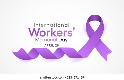 International Workers Memorial Day Is Observed Every Year On April 28, Vector Illustration