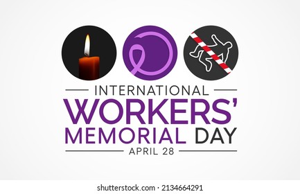 International Workers Memorial Day Is Observed Every Year On April 28, Vector Illustration