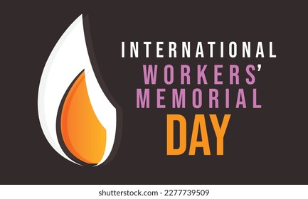 International workers memorial day. Template for background, banner, card, poster 