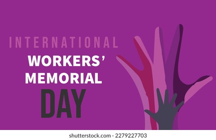 International workers memorial day. Template for background, banner, card, poster 