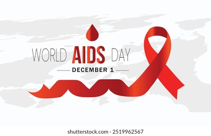 international world aids day banner with vector