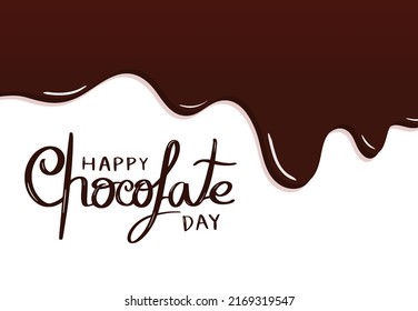 International world Chocolate day for poster, web, card. Vector illustration