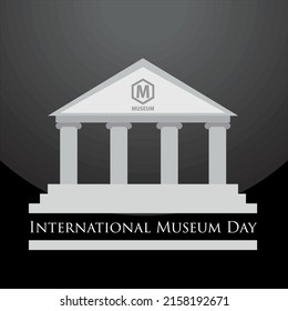 Vector del día del museo mundial