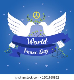 International world peace day vector ilustration template 