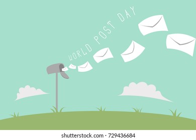 International World Post Day Vector Mail