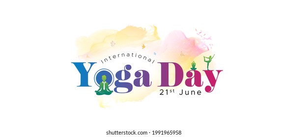 international yoga day. 21 June typography