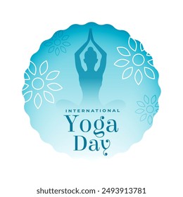 international yoga day 21st june event poster vector 