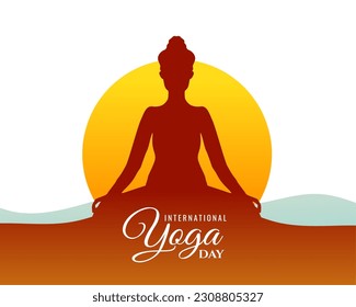 international yoga day background for indian theme design vector