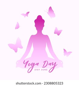 international yoga day background for meditation-inspired theme vector