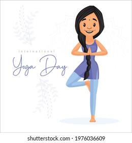 International yoga day banner design template.
