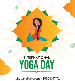 International yoga day banner template.