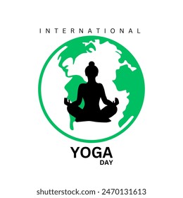 International yoga day. Yoga Body Posture with Text. Woman practicing yoga. vector illustration design
illustration of people doing asana and meditation practice for International Yoga Day on 21st Jun