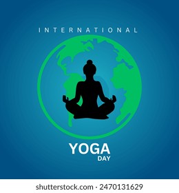 International yoga day. Yoga Body Posture with Text. Woman practicing yoga. vector illustration design
illustration of people doing asana and meditation practice for International Yoga Day on 21st Jun