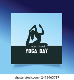 international yoga day. yoga body posture. Woman practicing yoga. vector illustration design