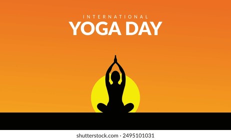 International Yoga Day. Yoga body posture. Vector illustration design. Postures of Yoga. Group of Woman practicing yoga. background, banner.