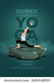 international yoga day. yoga body posture. Woman practicing yoga. vector illustration design