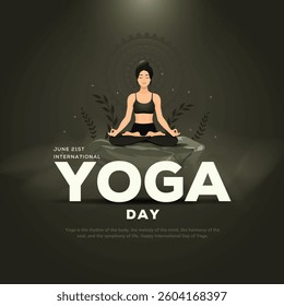 international yoga day. yoga body posture. Woman practicing yoga on rustic rock. vector illustration design